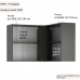 Шкаф навесной угловой верх "Кухня МРКГ 11/Мадрид" 1000х1000 мм Шкаф навесной угловой верх "Кухня МРКГ 11/Мадрид" 1000х1000 мм